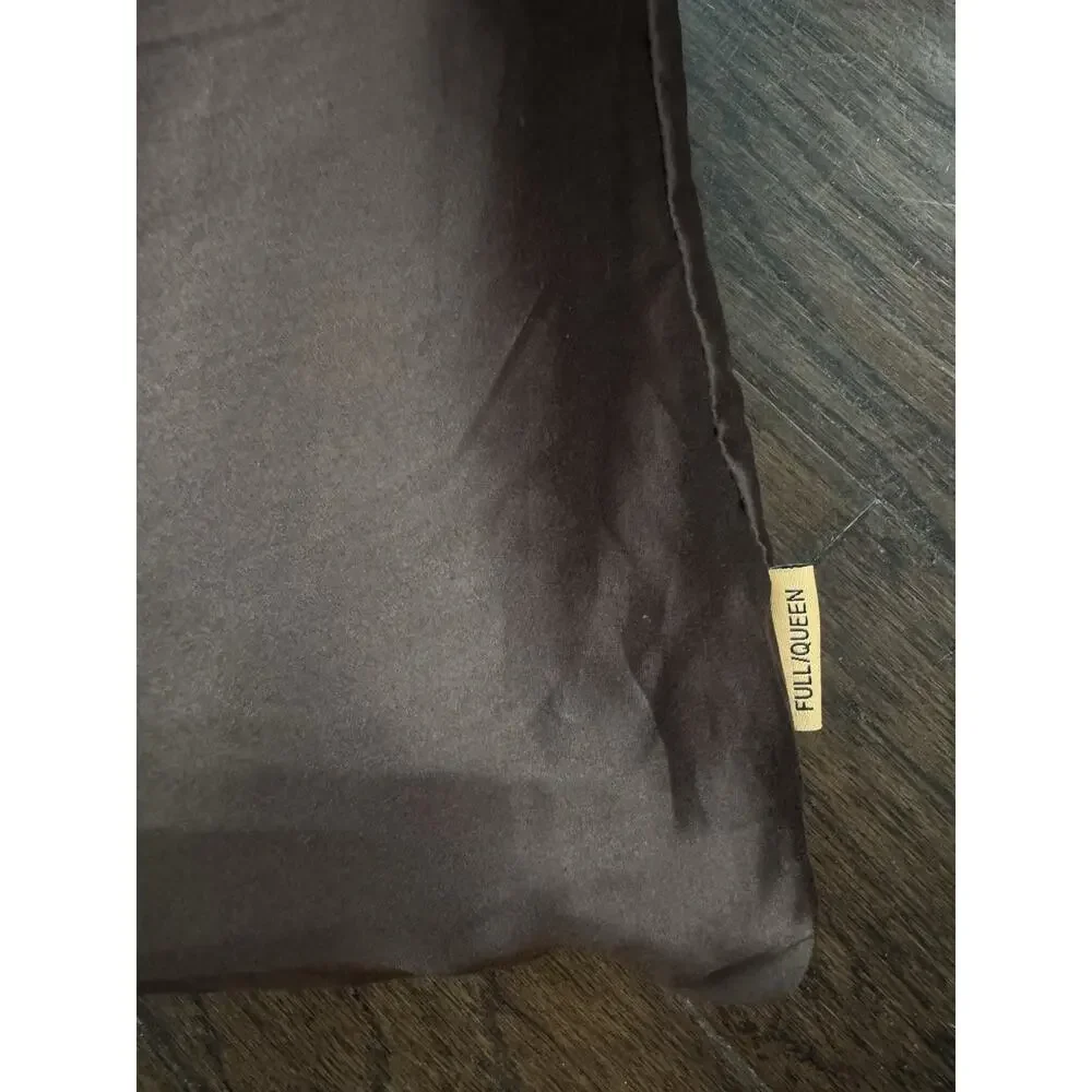 Quince Signature Giza Cotton Sateen Duvet Cover Set Espresso Full/Queen NWOT